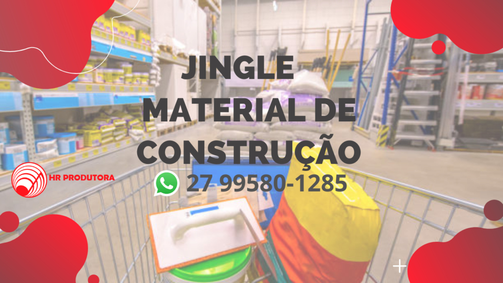 Um jingle comercial Para Material de Contrução ou qualquer empresa ou produto é uma peça publicitária curta, composta por música e letra, criada para divulgar um produto ou serviço.